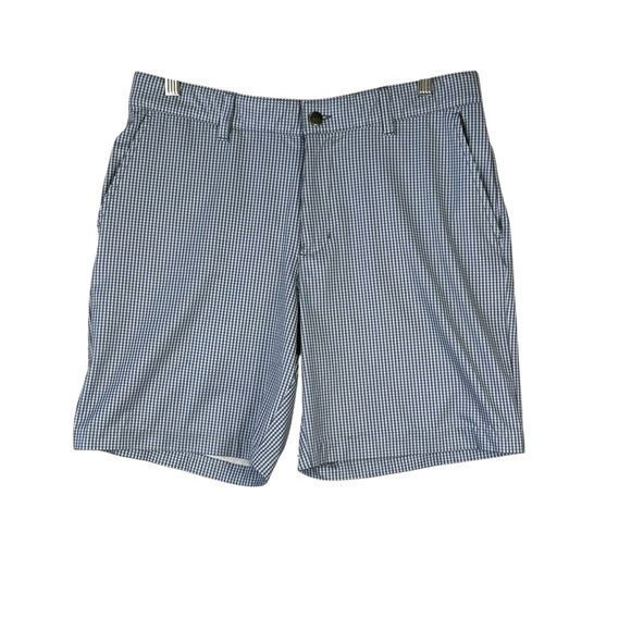 adidas Other - Adidas men's 32 blue check nylon stretch shorts with slash pockets